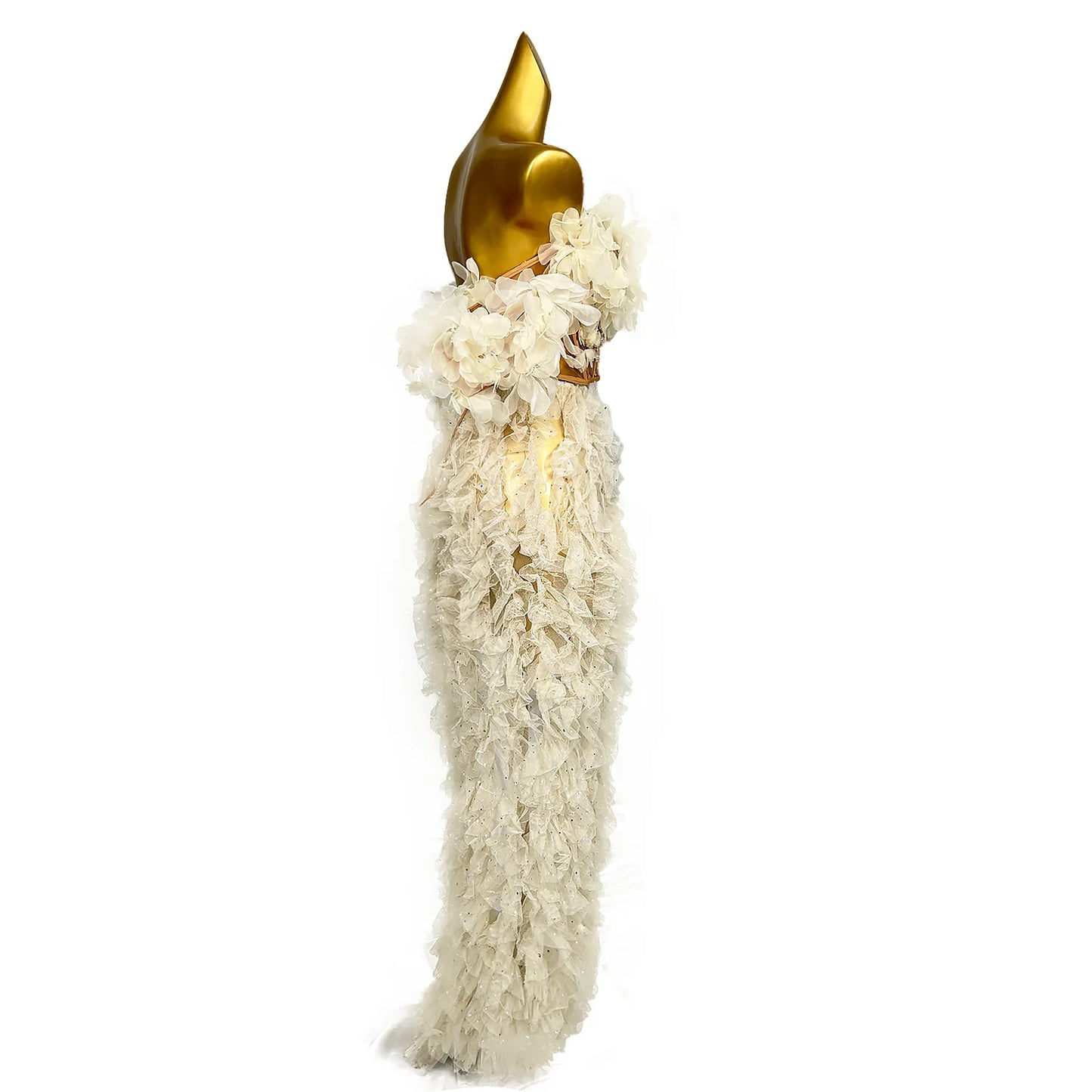 Elegant White Mermaid Evening Gown