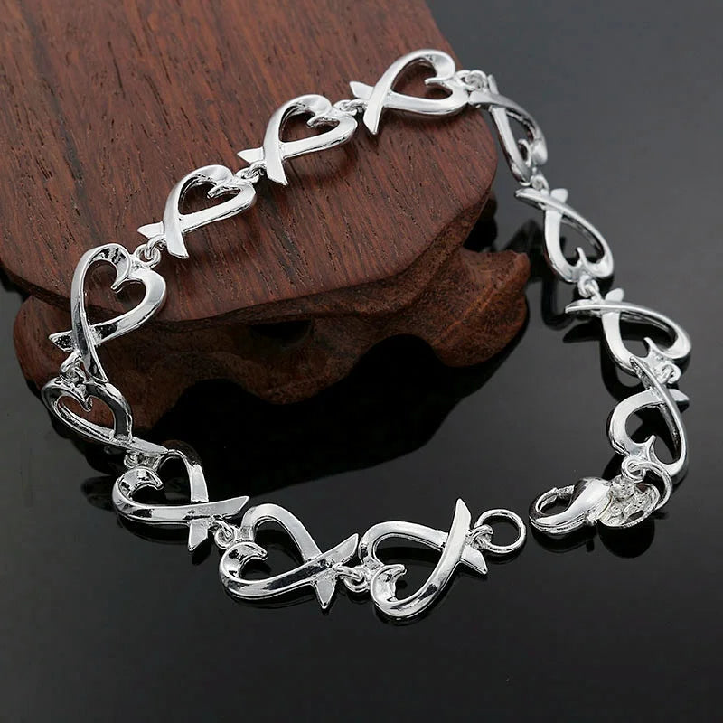 Handcrafted 925 Sterling Silver Twisted Rope Bracelet