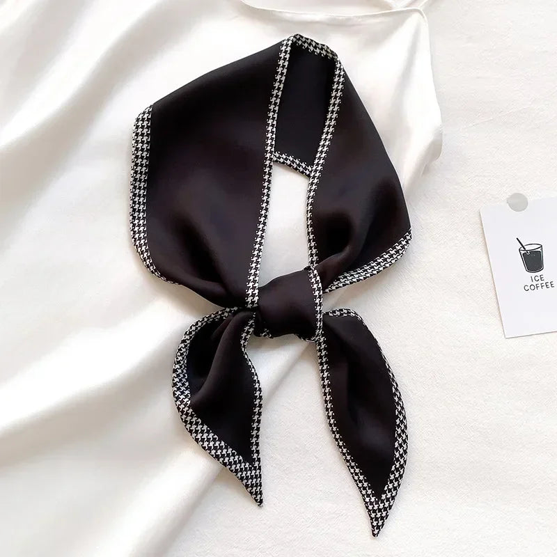 Luxury Silk-Feel Ribbon Scarf