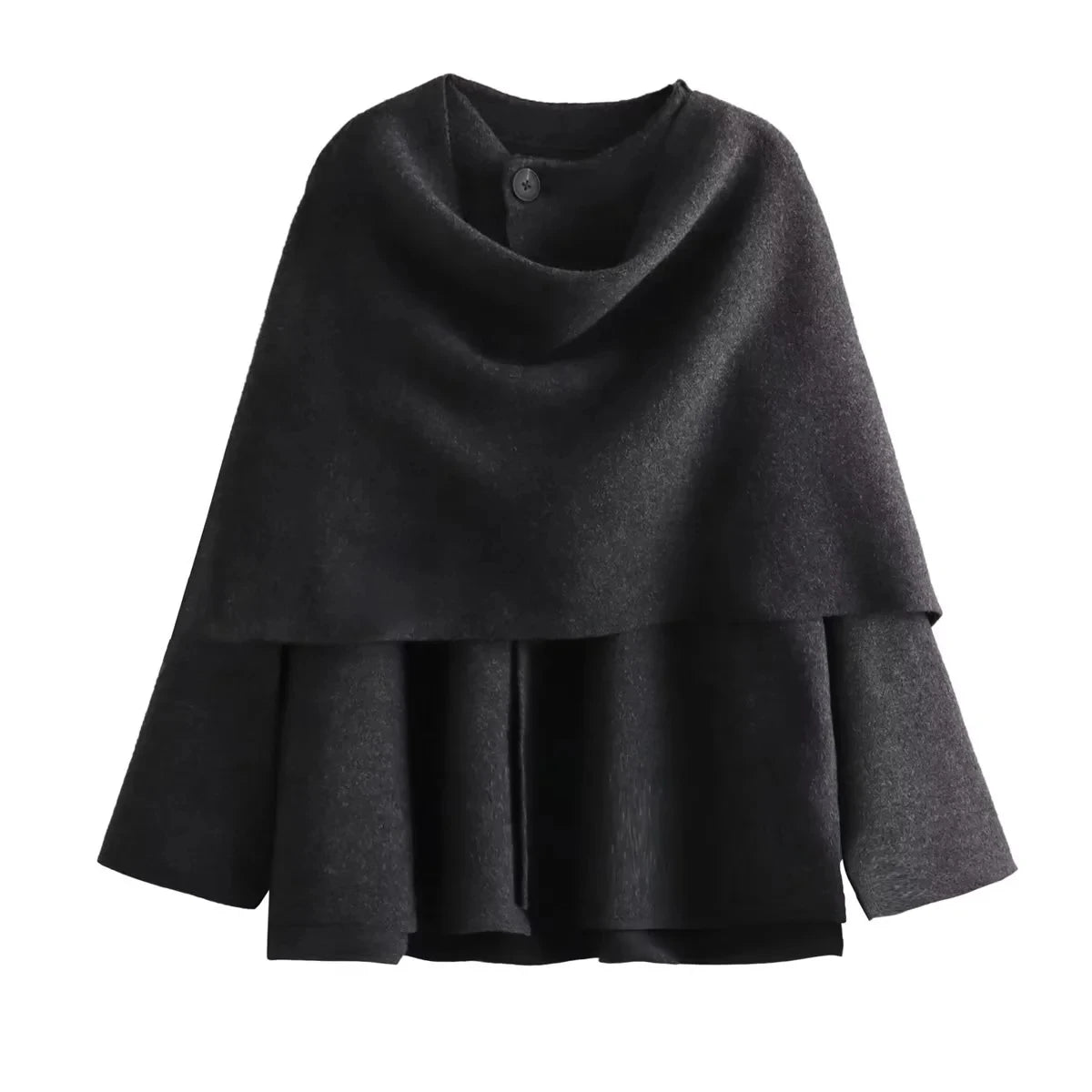 Women's Asymmetric Knit Coat