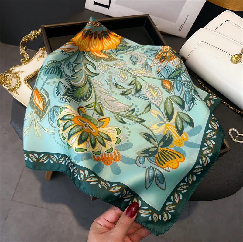 Premium Square Silk-Feel Scarf