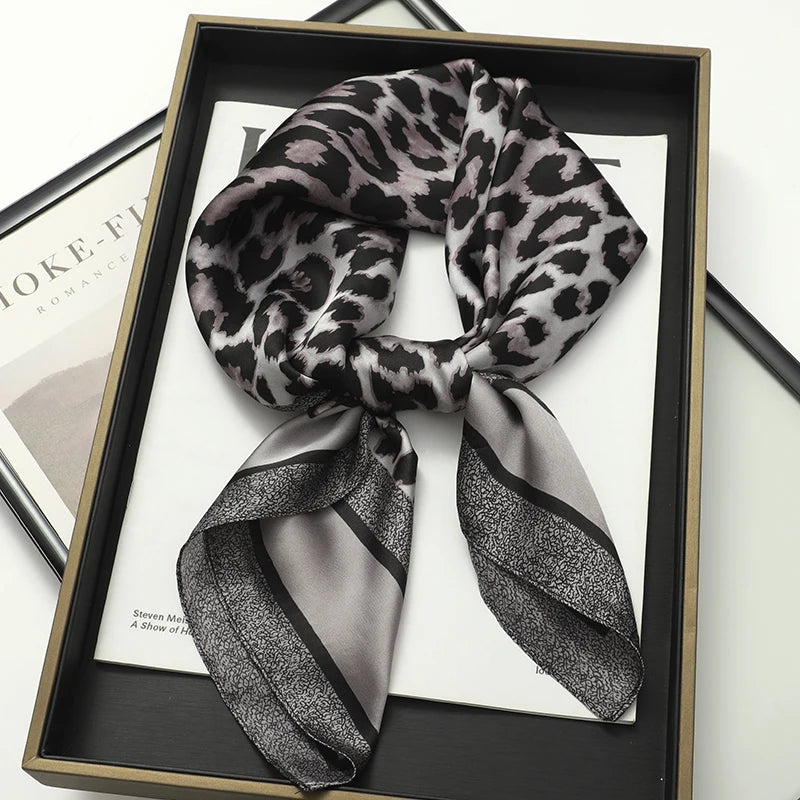 RUNMEIFA Luxury Silk Square Scarf