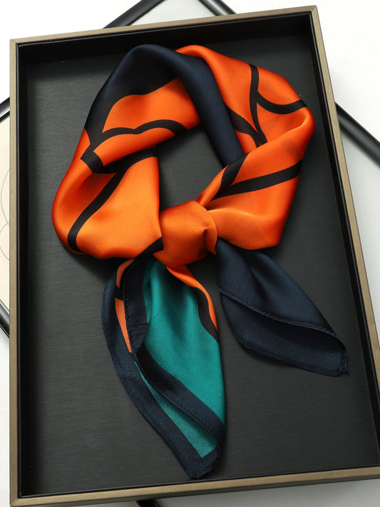 RUNMEIFA Luxury Silk Square Scarf