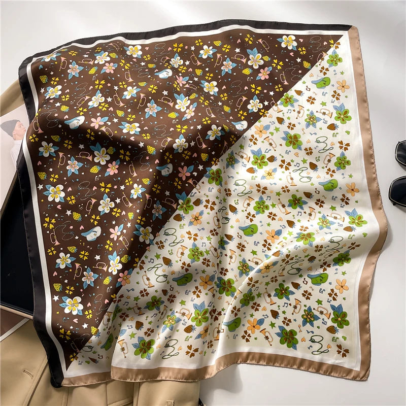 Premium Square Silk-Feel Scarf