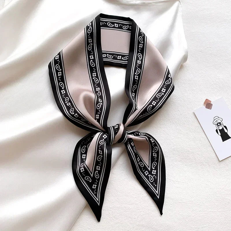 Luxury Silk-Feel Ribbon Scarf