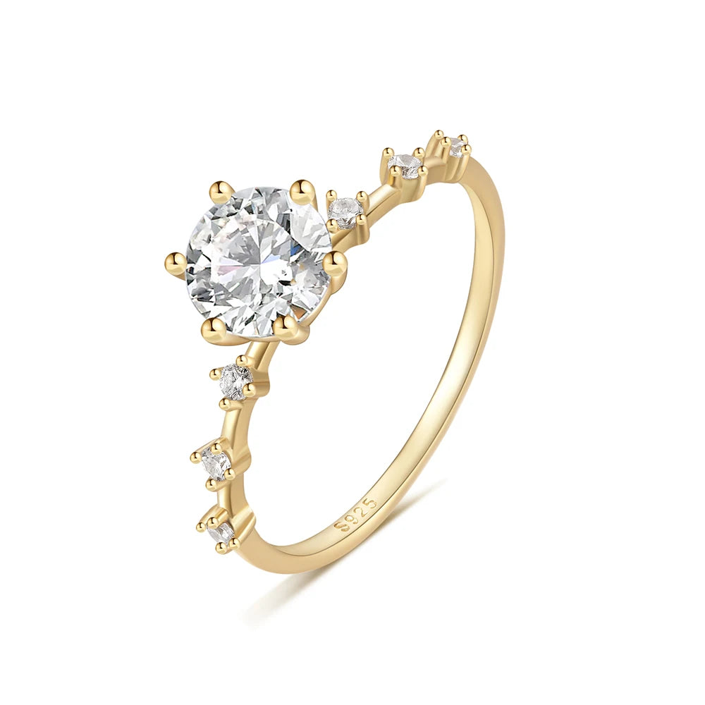 ROXI 925 Sterling Silver Purple Crystal Ring