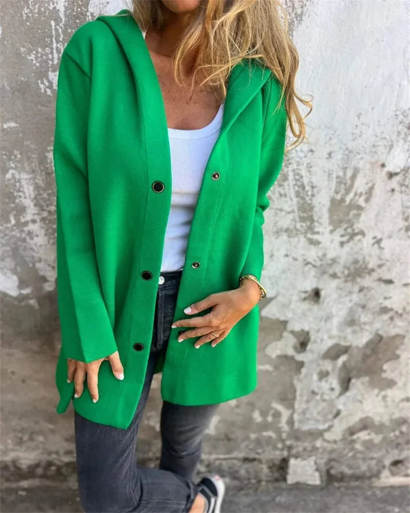 Fashionable Long-Sleeved Casual Trench Jacket