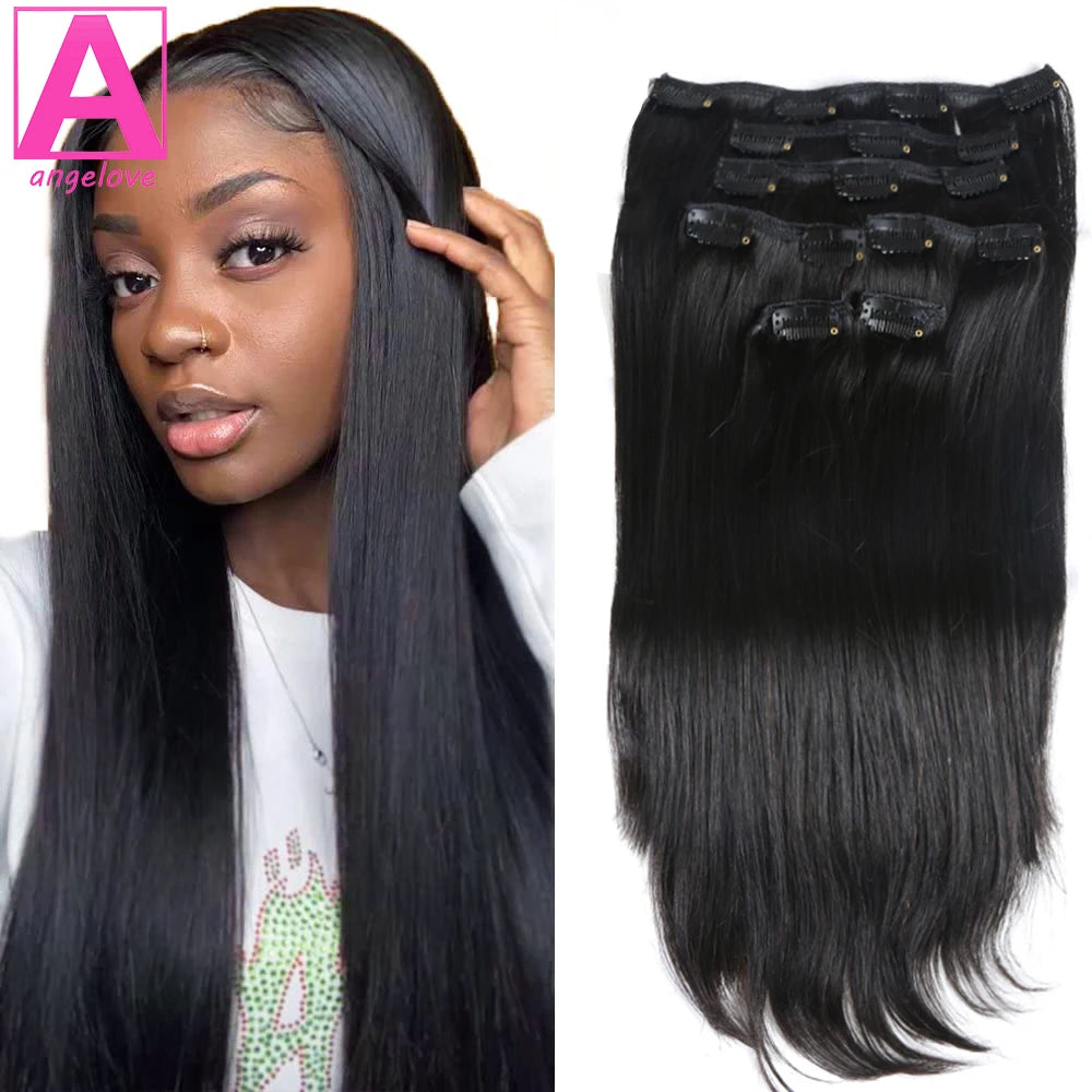 Premium Brazilian Remy Human Hair Clip-In Extensions