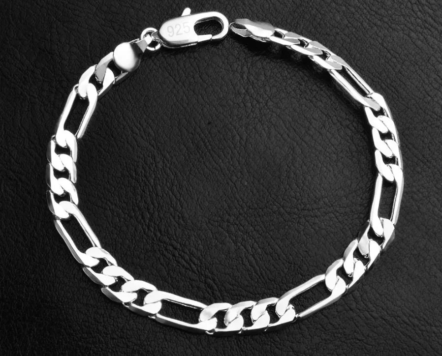 Handcrafted 925 Sterling Silver Twisted Rope Bracelet