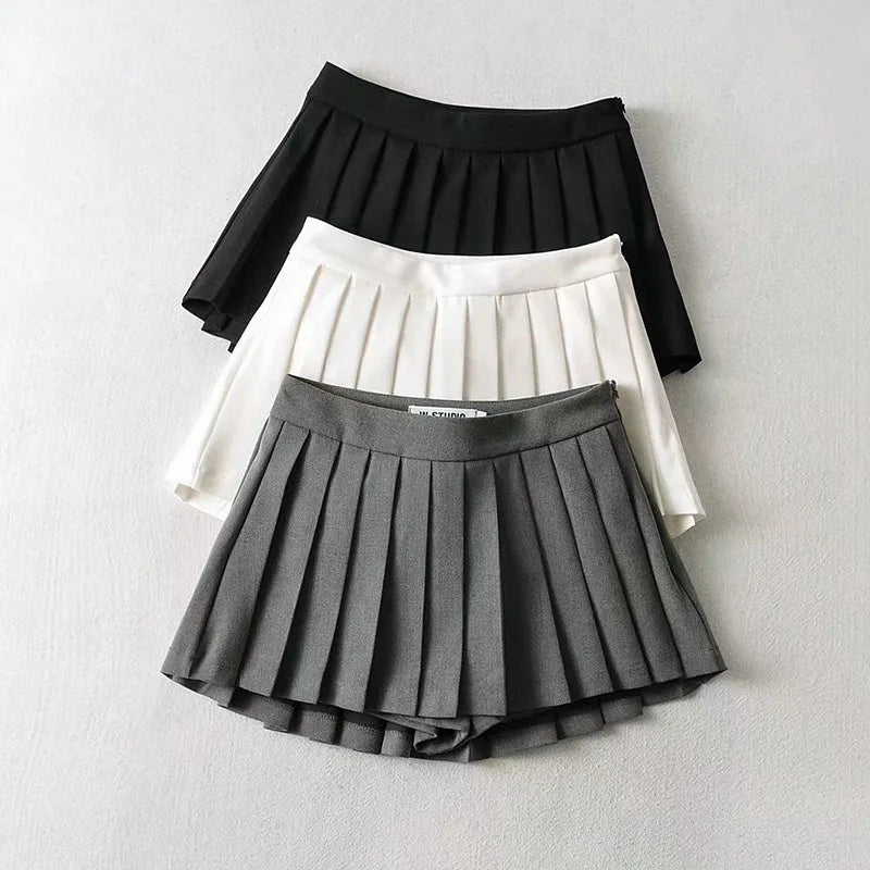 ZOKI High-Waisted Pleated Tennis Skirt
