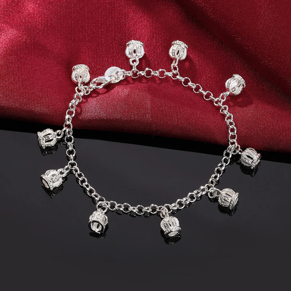 Handcrafted 925 Sterling Silver Twisted Rope Bracelet