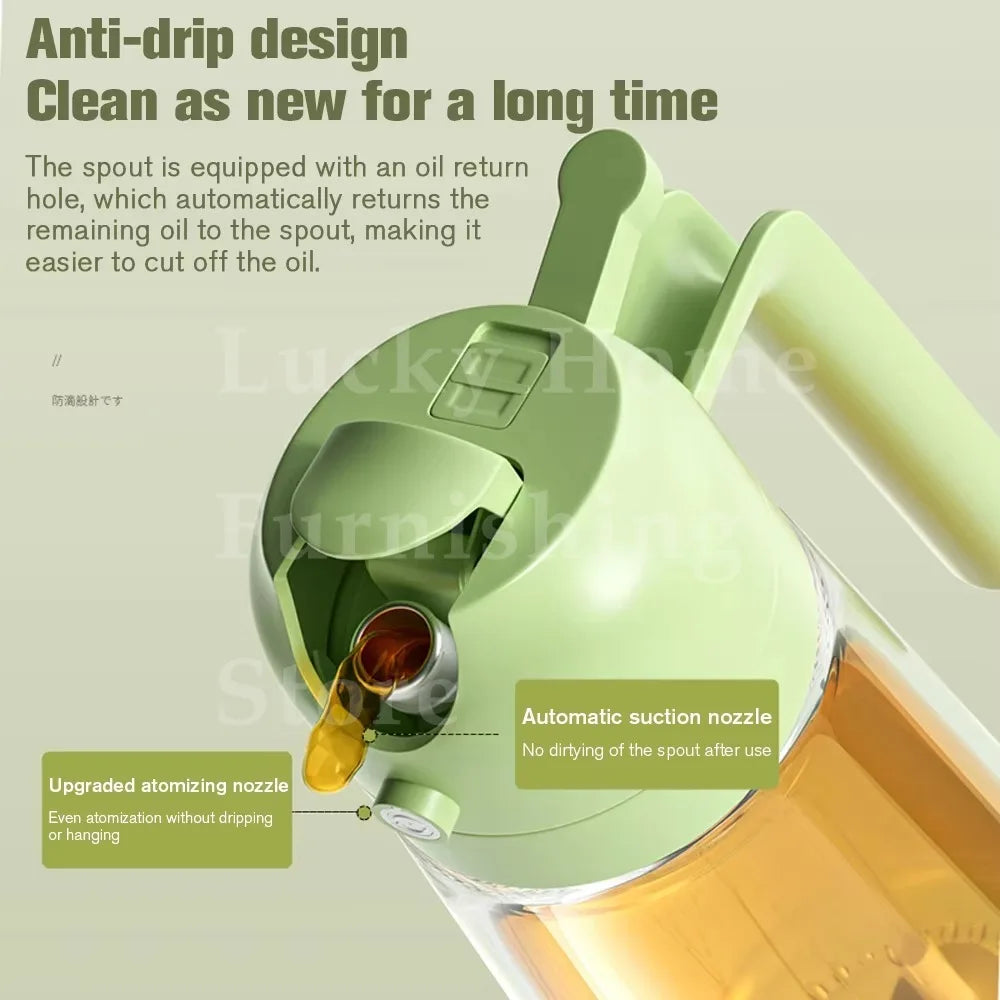 Oil Spray Dispenser Sprayer Bottle Kitchen From Cooking Easy Clean 2-in-1 Spray & Pour Function Food-Grade Plastic Oil Mister
