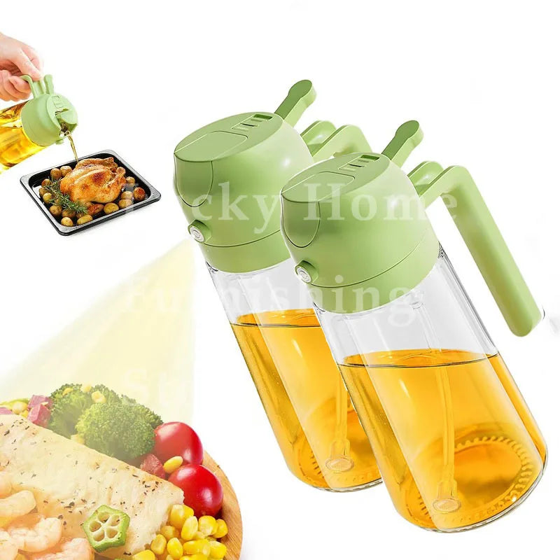 Oil Spray Dispenser Sprayer Bottle Kitchen From Cooking Easy Clean 2-in-1 Spray & Pour Function Food-Grade Plastic Oil Mister